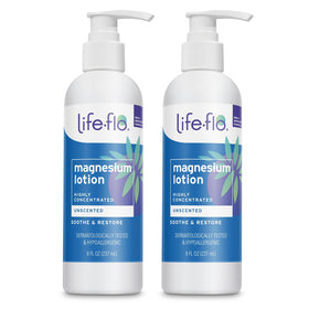 LIFE-FLO Magnesium Lotion bottle with pump for easy daily use and comfort
