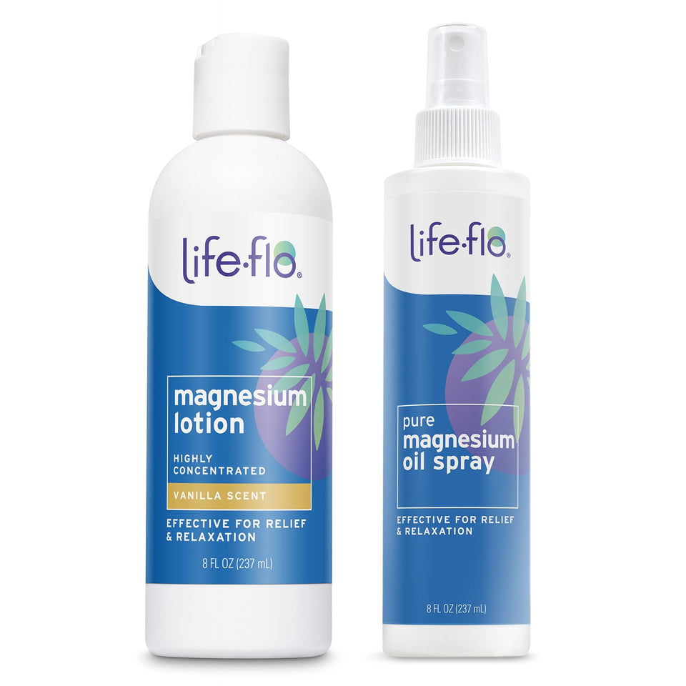 LIFE-FLO Magnesium Lotion vanilla pump for post-workout hydration