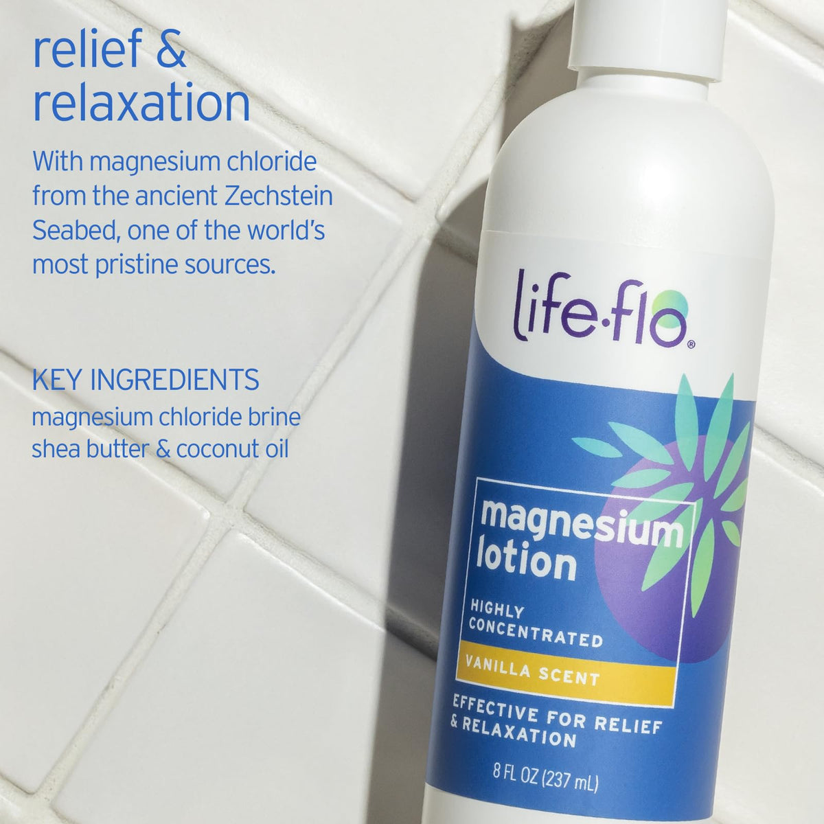 LIFE-FLO Pure Magnesium Oil Spray Zechstein Seabed used in skin care