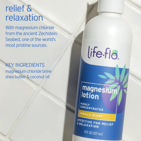 LIFE-FLO Pure Magnesium Oil Spray Zechstein Seabed used in skin care