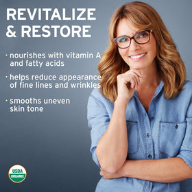 LIFE-FLO Rosehip Seed Oil applied to the face for lightweight hydration