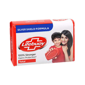 Lifebuoy Total 10 bar lather closeup highlighting rich cleansing foam.