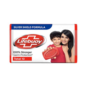 Lifebuoy Total 10 bar multipack product shot showing 12 bars for daily cleanse.