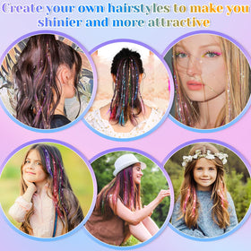 LifeisLuck festive glam look with tinsel highlights for events and cosplay.