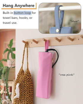 Lifeplus holder-mat back pocket neatly stores cords, clips, or brushes.