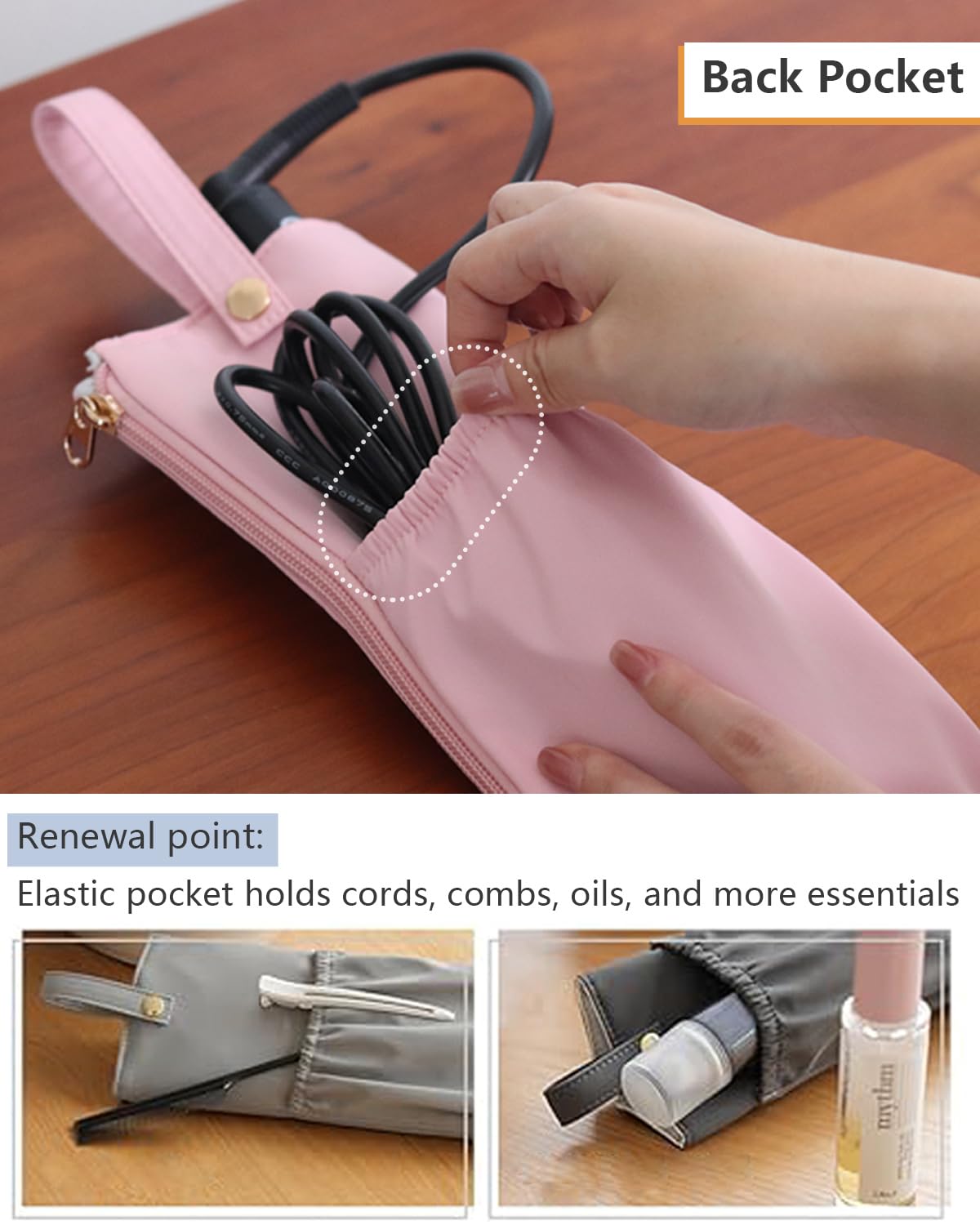 Lifeplus holder-mat water-resistant nylon resists humidity and splashes in bathrooms.