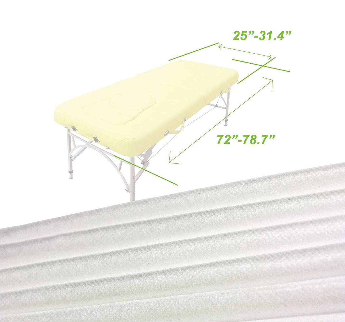 LIFESOFT disposable cover demonstrates quick cleanup and reduced laundry after treatments