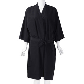 LIFESOFT disposable robe with adjustable belt for secure spa service fit.