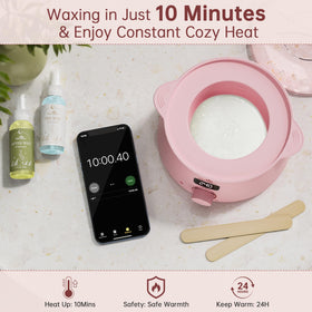 Large silicone pot liner from Lifestance for easy cleanup during waxing