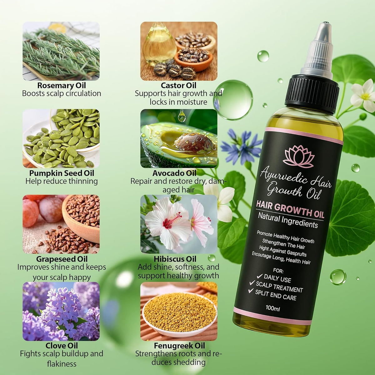 Lifewitqueenp herbal ingredients closeup highlighting a herbal blend for healthier hair.