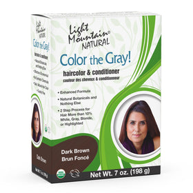Light Mountain henna base powder ready for color application on gray hair.