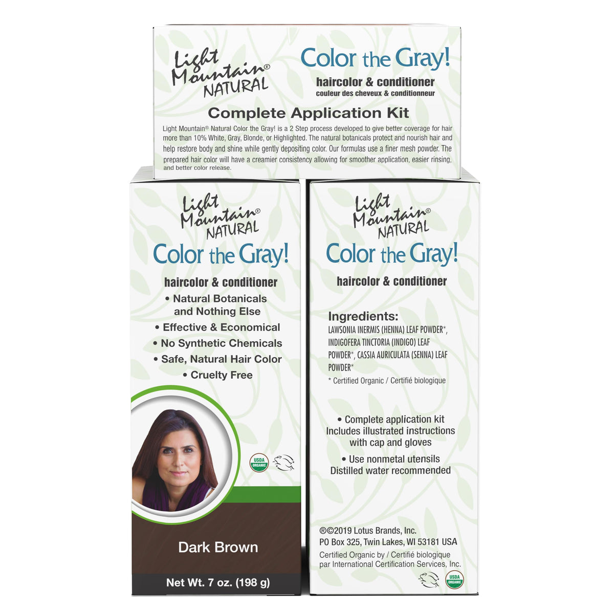 Light Mountain Henna botanical care for hair nourishment.