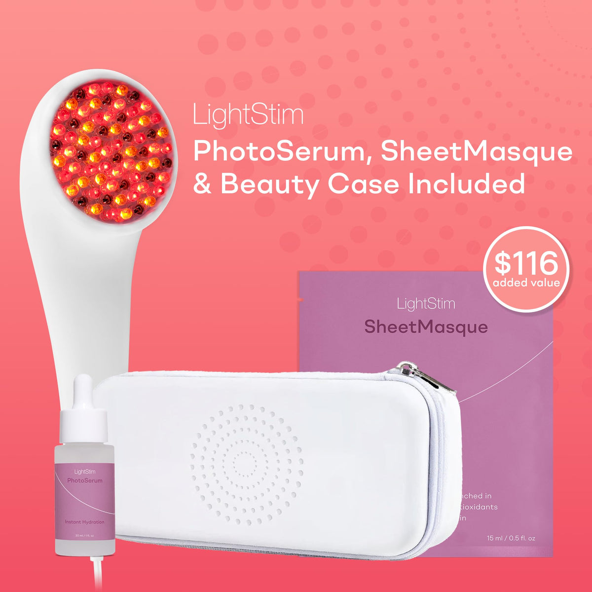 LightStim for Wrinkles on-face area use highlights non-invasive therapy for smoother texture.