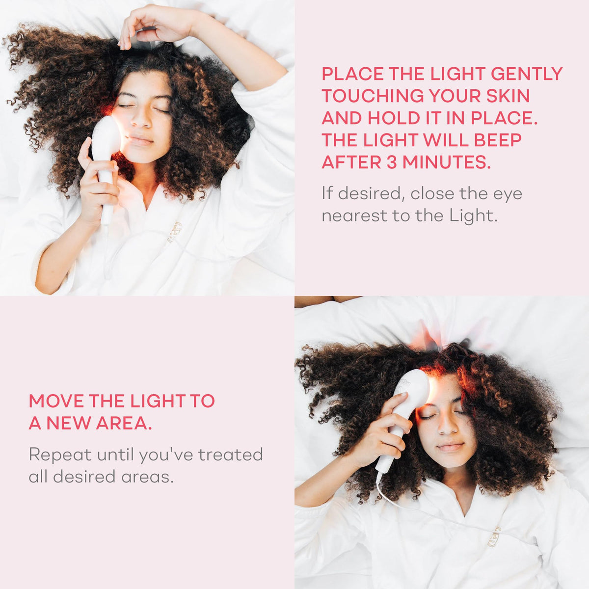 LightStim for Wrinkles jawline contouring emphasizes facial definition and skin firmness.