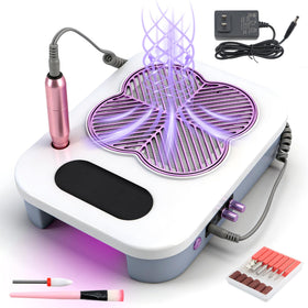 Lignumix 3-in-1 nail dust collector front view shows compact design for home salon setups.