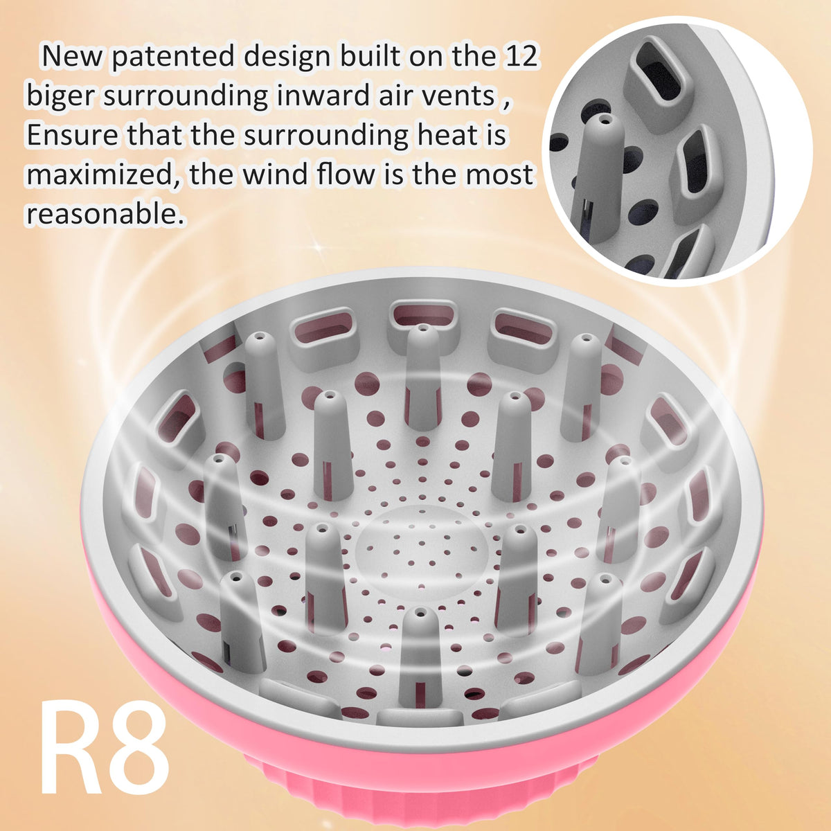LIGOLIG universal diffuser for curly hair close-up view