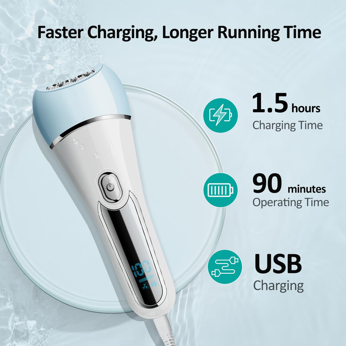 LIHOBI cleansing brush for gentle facial cleansing after use