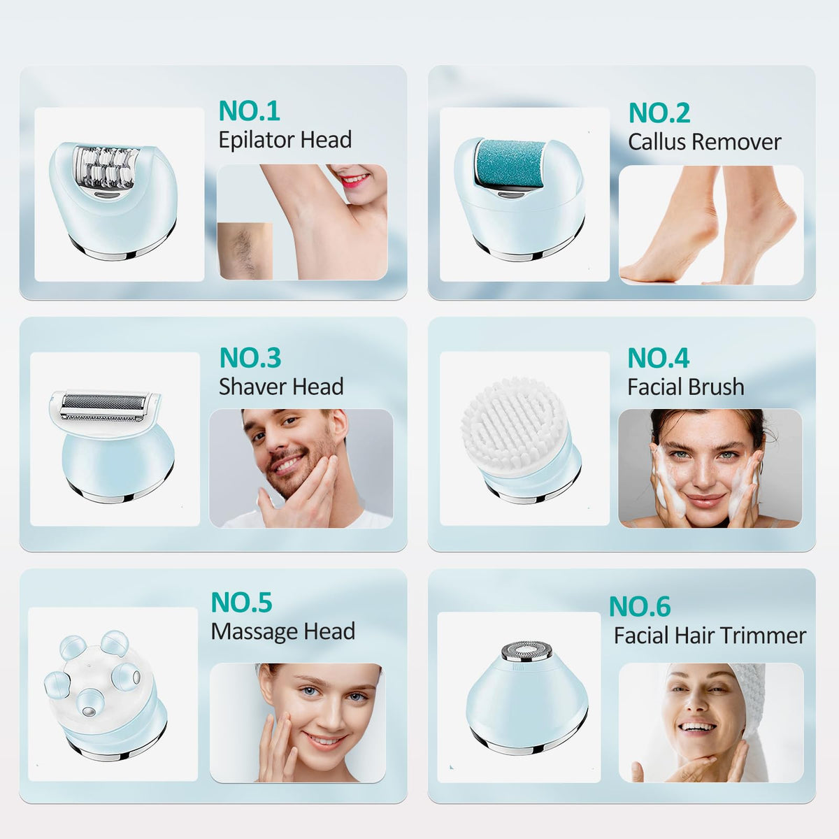 LIHOBI facial massage attachment to soothe facial muscles