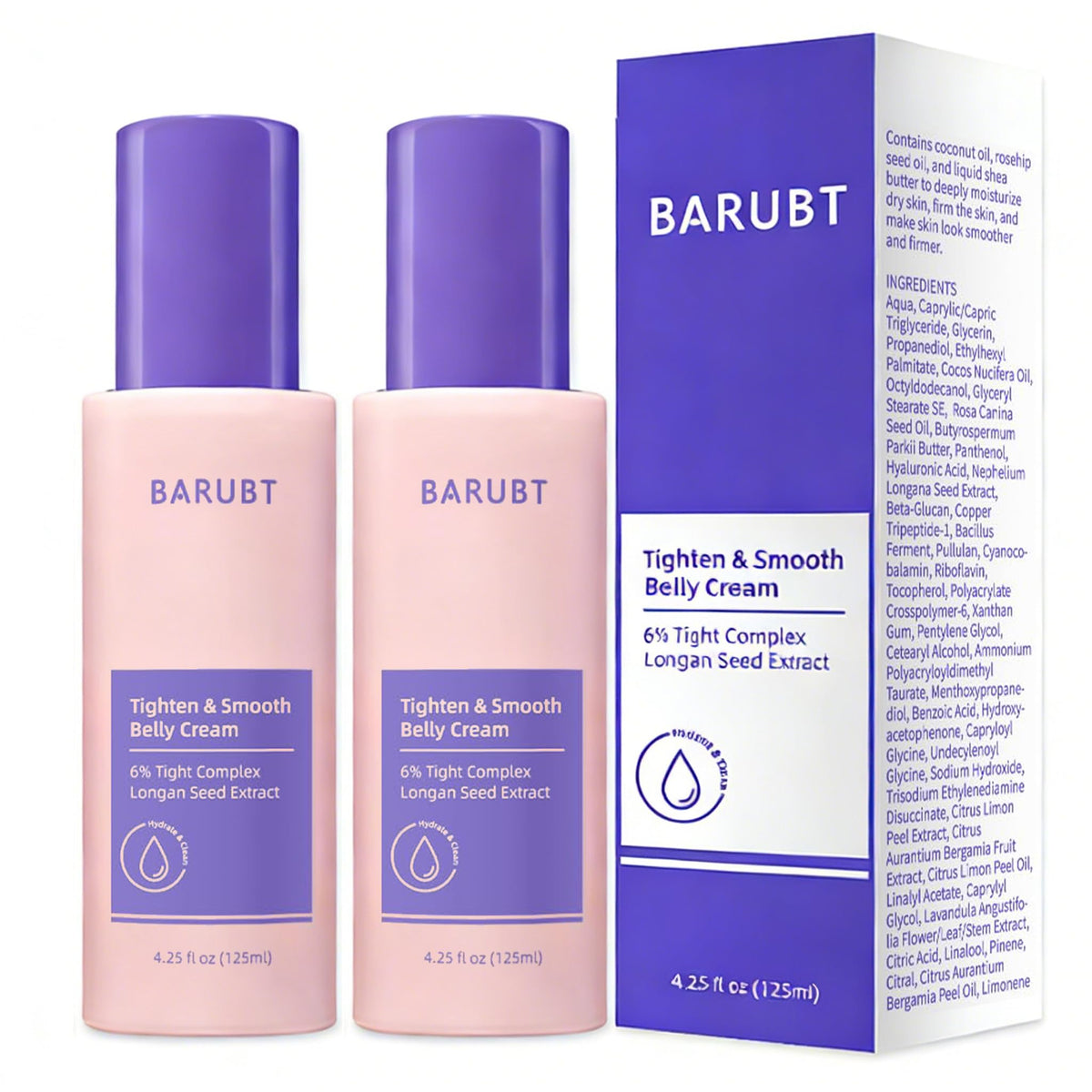 LIHUOMEI Tighten & Smooth Belly Cream bottle showing firming action for a smoother abdomen