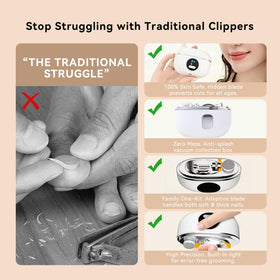 Liirsvee clipper showing LED light for precise edge alignment