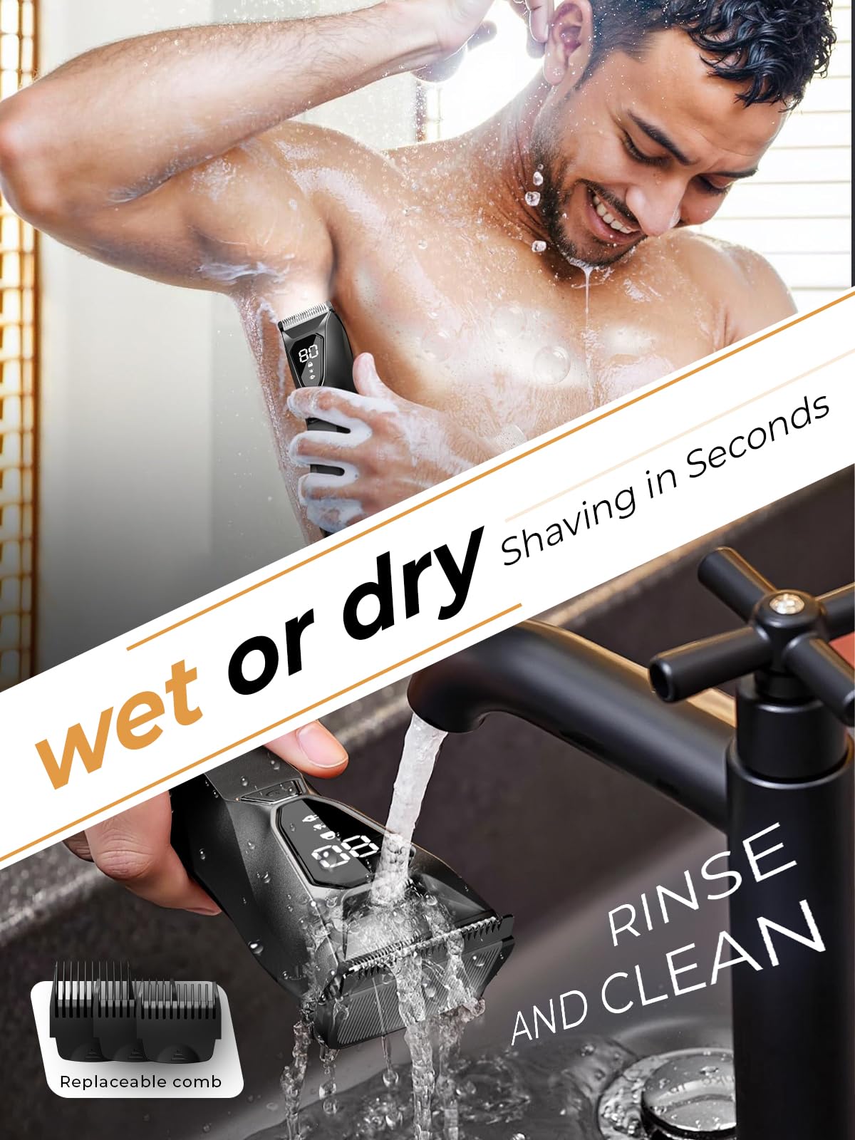 Lijecozy ergonomic grip design offers comfortable handling during grooming sessions.