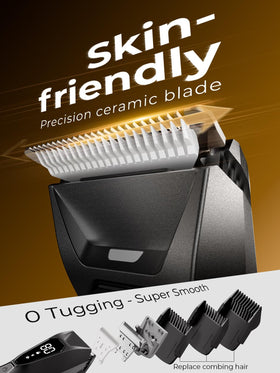 Lijecozy trimmer LED display with 4000K lighting shows battery and status clearly.