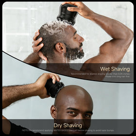 Likefun ergonomic non-slip grip for secure control during close shaves.