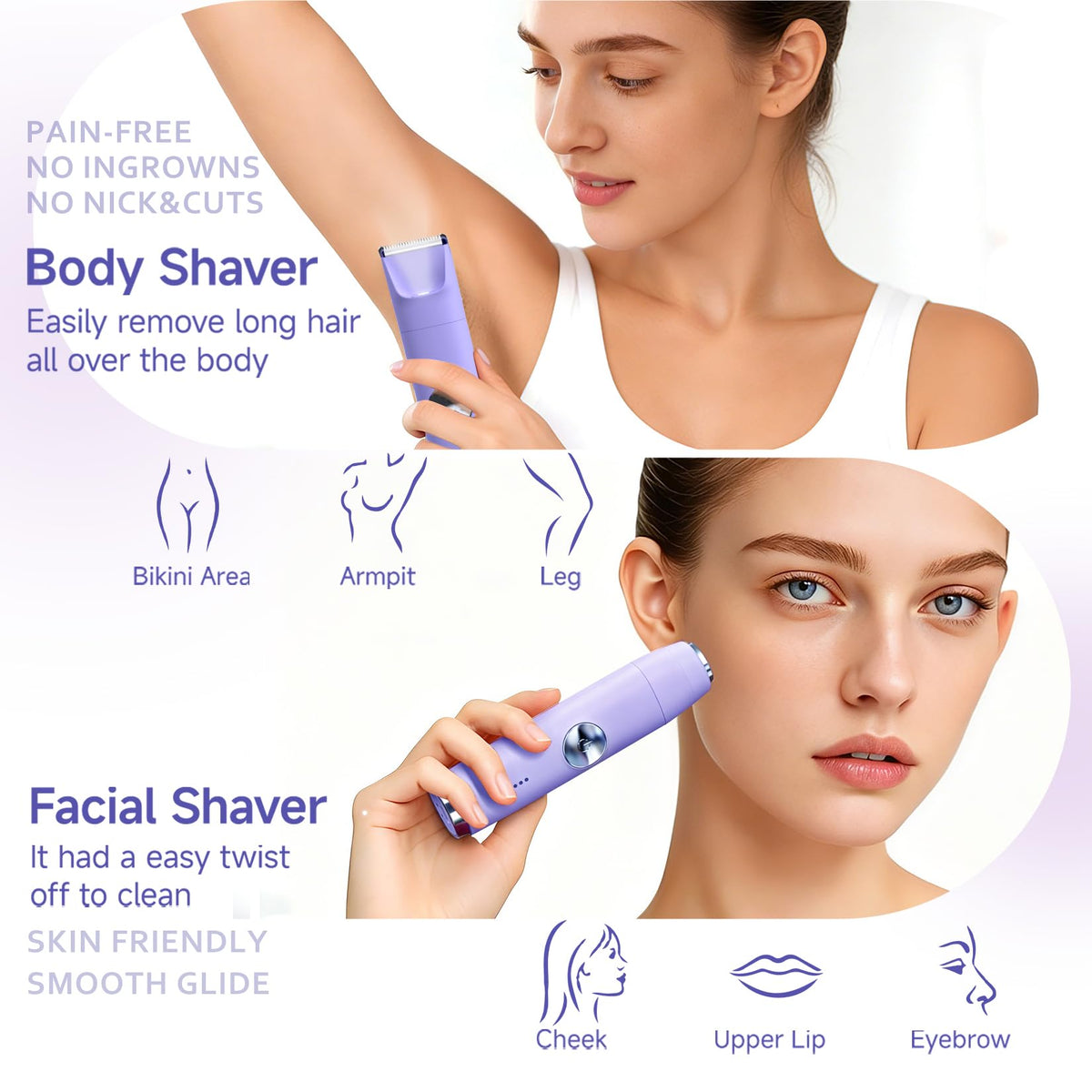Likefun Private Area Shaver designed for smooth intimate grooming.