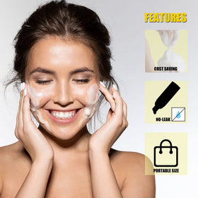 Lil Ray travel-size foam dispenser ready for on-the-go skincare routines