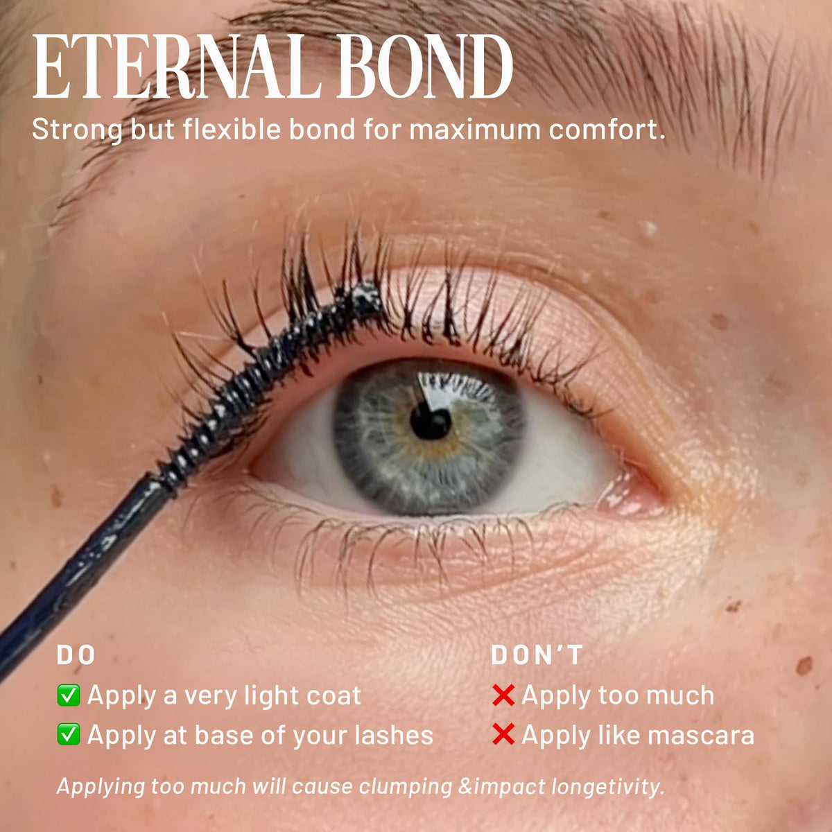 Lilac St lash glue applicator tip enables precise underlash placement.