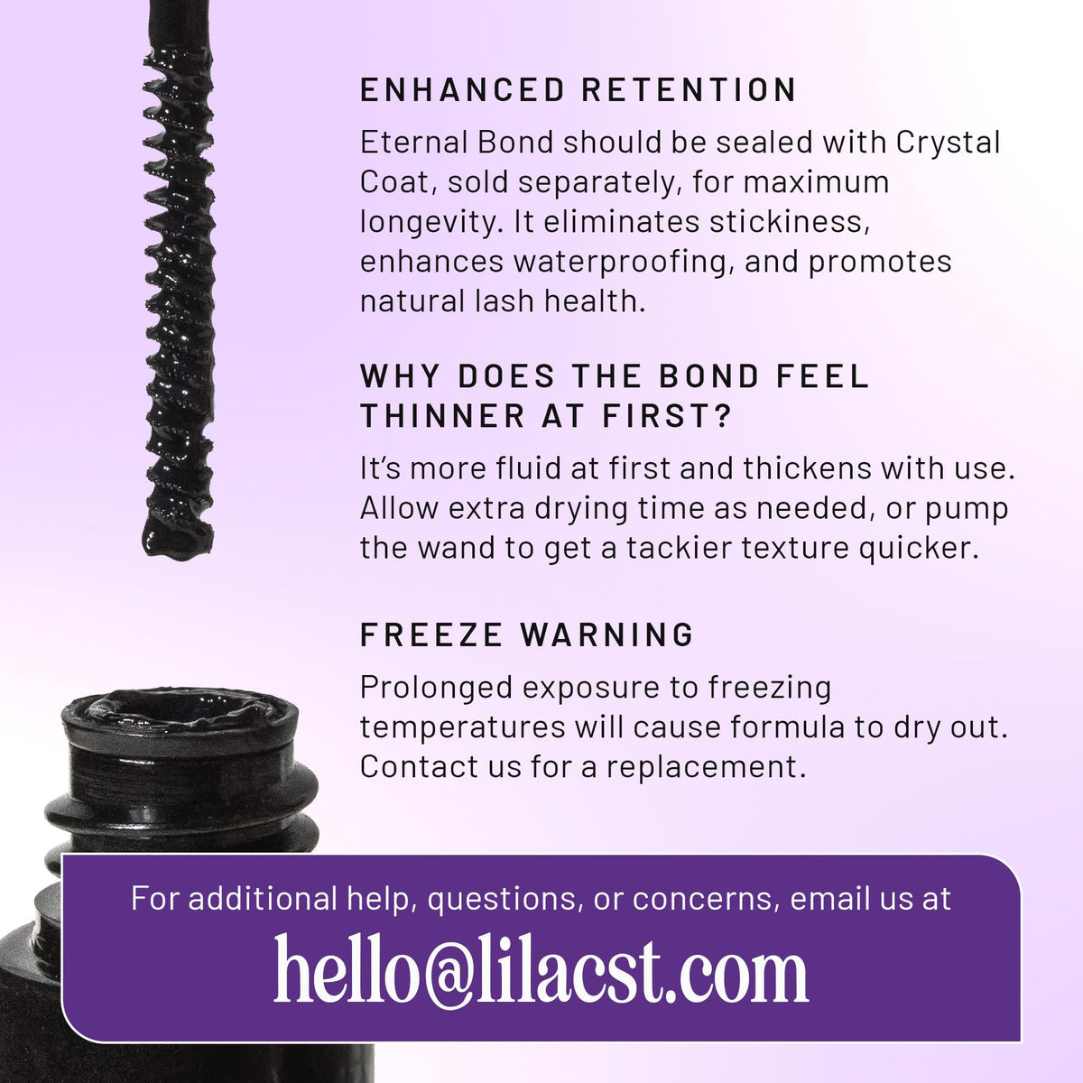 Lilac St Eternal Bond dries black for eyeliner-like finish.
