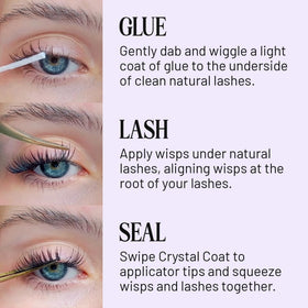 Lilac St Prism Glamorous clusters showing lash band detail for comfortable all-day wear.