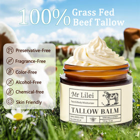 Lilei Beauty whipped tallow texture closeup highlights airy non-greasy feel