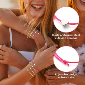 Liliaafar getaway bracelets with stainless steel charms for friends on trips.