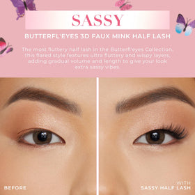 Lilly Lashes Butterfl-eyes no-trim design for quick easy application