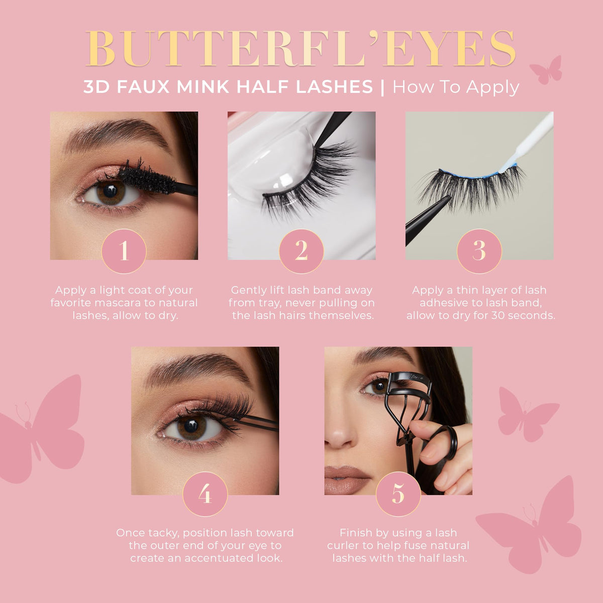 Lilly Lashes Butterfl-eyes reusable up to 20x for repeated wear