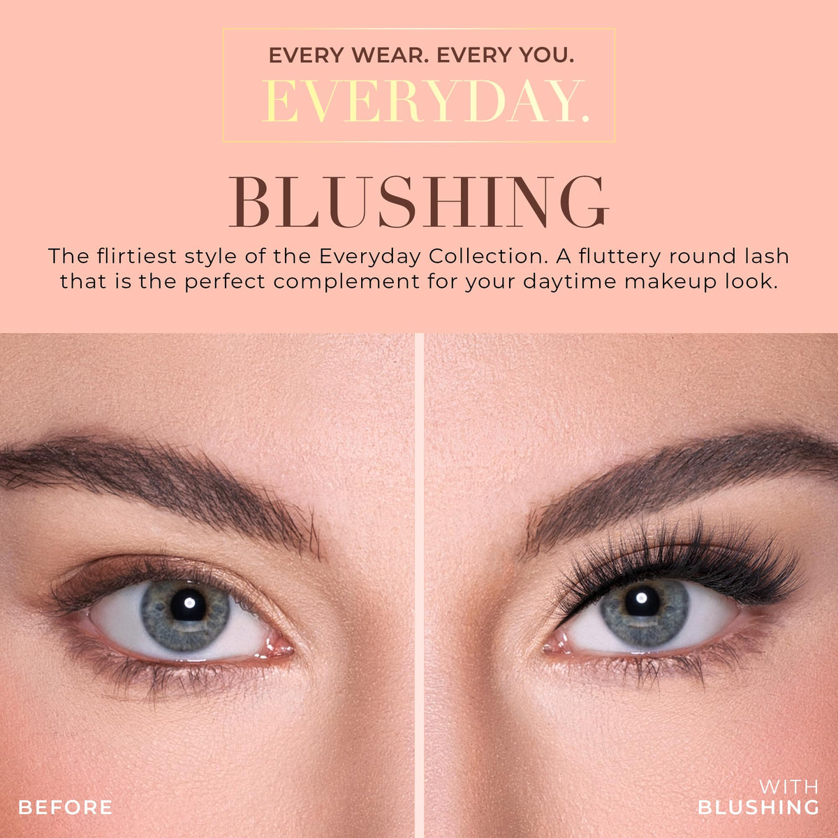 Lilly Lashes Everyday Blushing handmade detail highlights craft and reusable design.