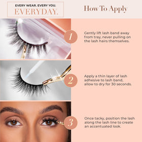 Lilly Lashes Everyday Blushing natural-look closeup shows blend with lashes.