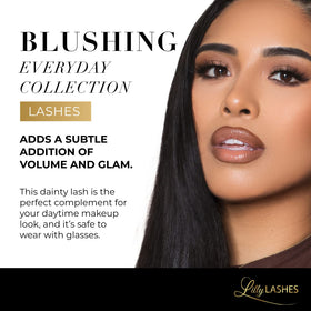 Lilly Lashes Everyday Blushing strip closeup reveals wispy texture for natural definition.