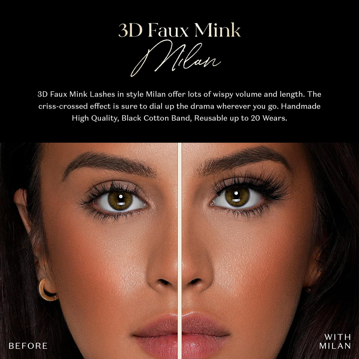 Lilly Lashes fluffy wispy Milan look close-up highlighting soft flutter and natural blend.
