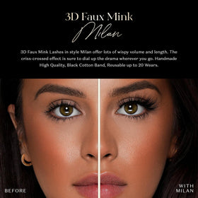Lilly Lashes fluffy wispy Milan look close-up highlighting soft flutter and natural blend.