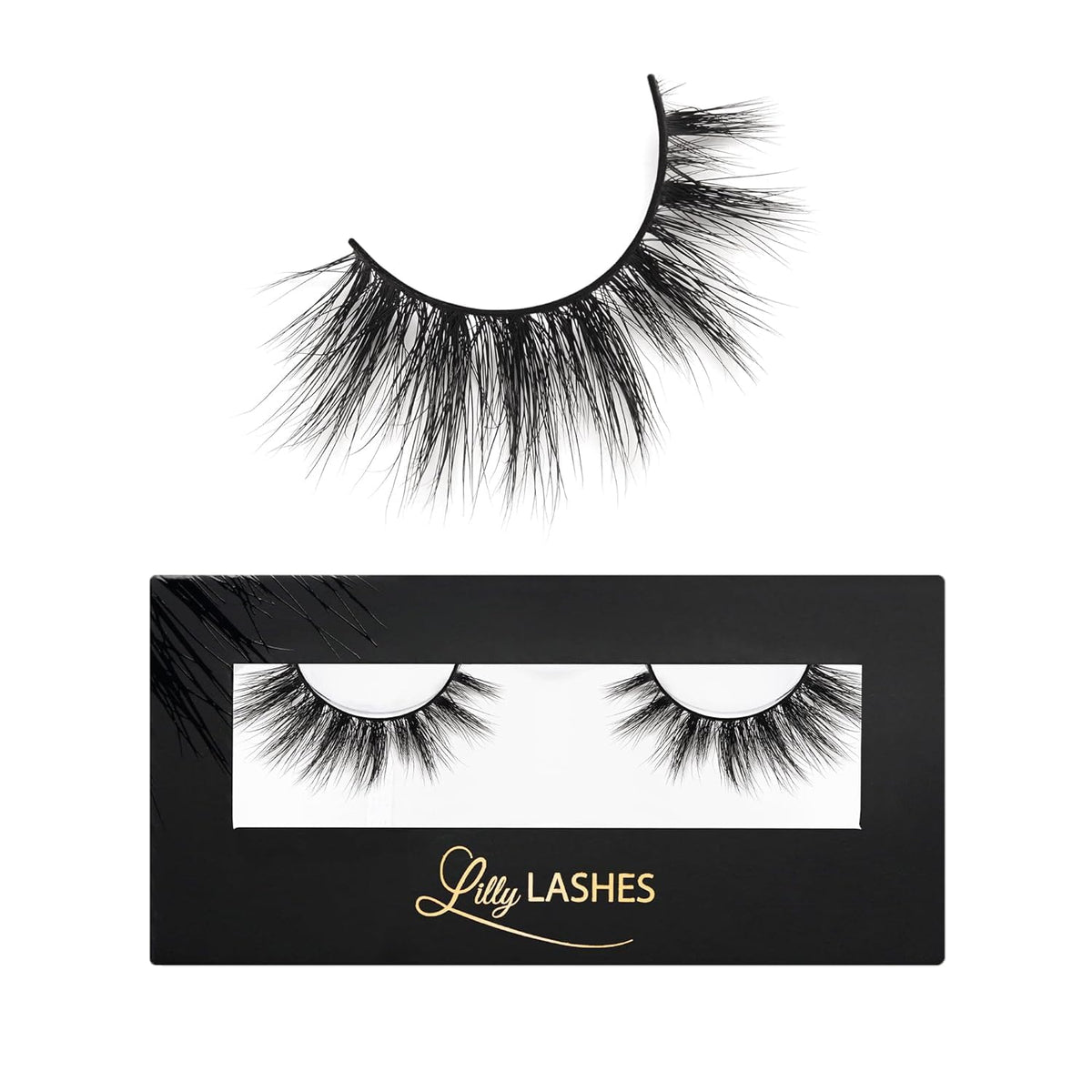 Lilly Lashes Miami Flare 3D Mink Lashes deliver wispy volume for day-to-night glam.