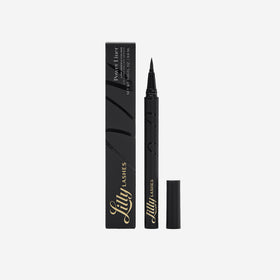 Lilly Lashes Power Liner bottle shows jet-black formula for lash hold