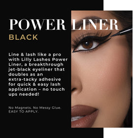 Lilly Lashes Power Liner applied in two layers on eyelid