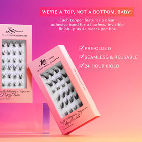 Lilly Lashes wispy flares 3-length set displayed for customizable volume options