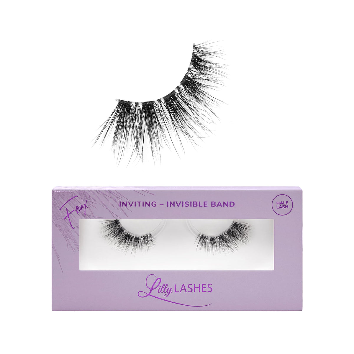 Lilly Lashes Sheer Band closeup showing the invisible band for a seamless look.