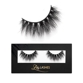 Lilly Lashes So Extra Mykonos 3D Mink Lashes in luxurious packaging for quick glam.
