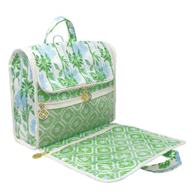 Gold-tone hardware detail on Lilly Pulitzer bag adds polish and durability.