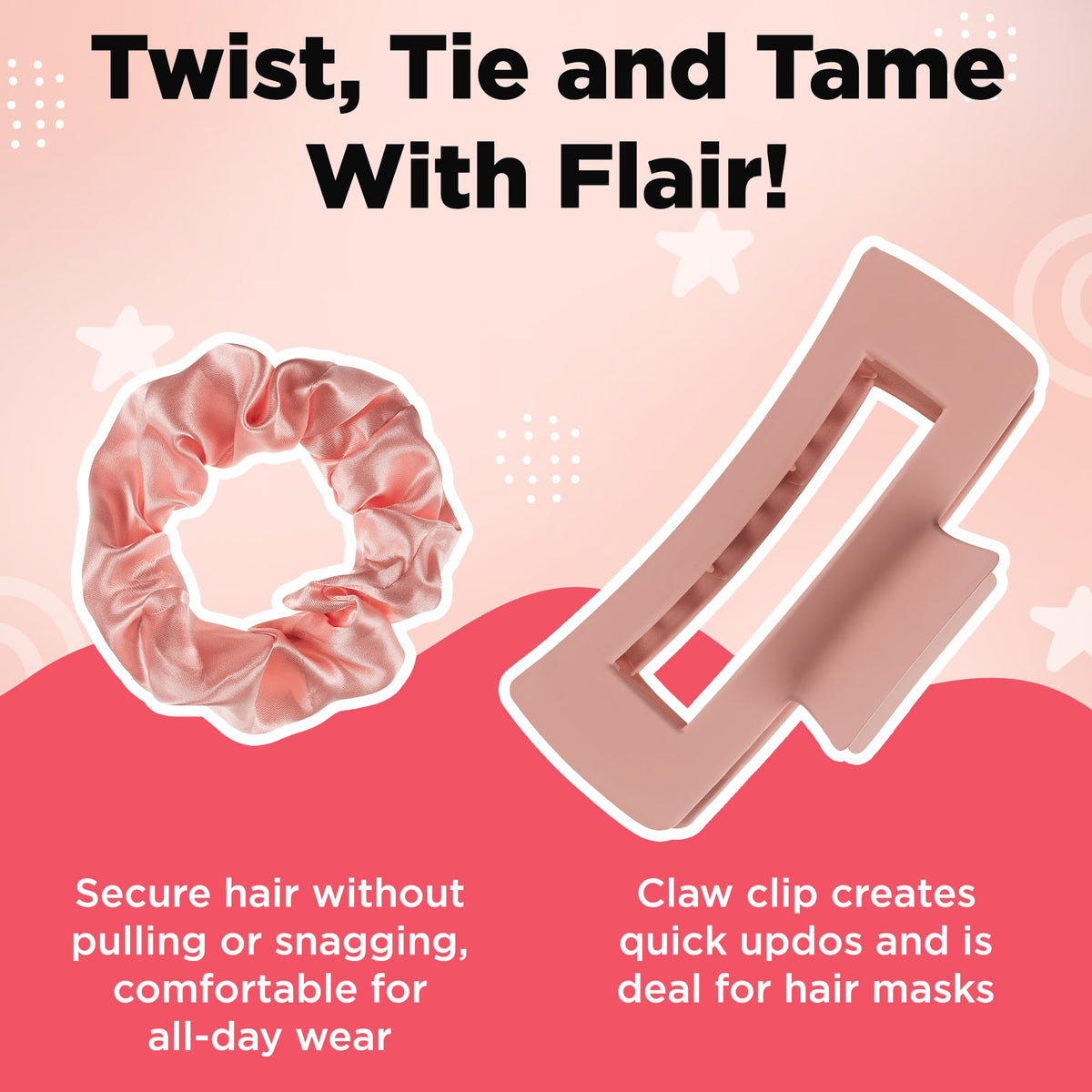 Lily England claw clip to lift and pin hair easily