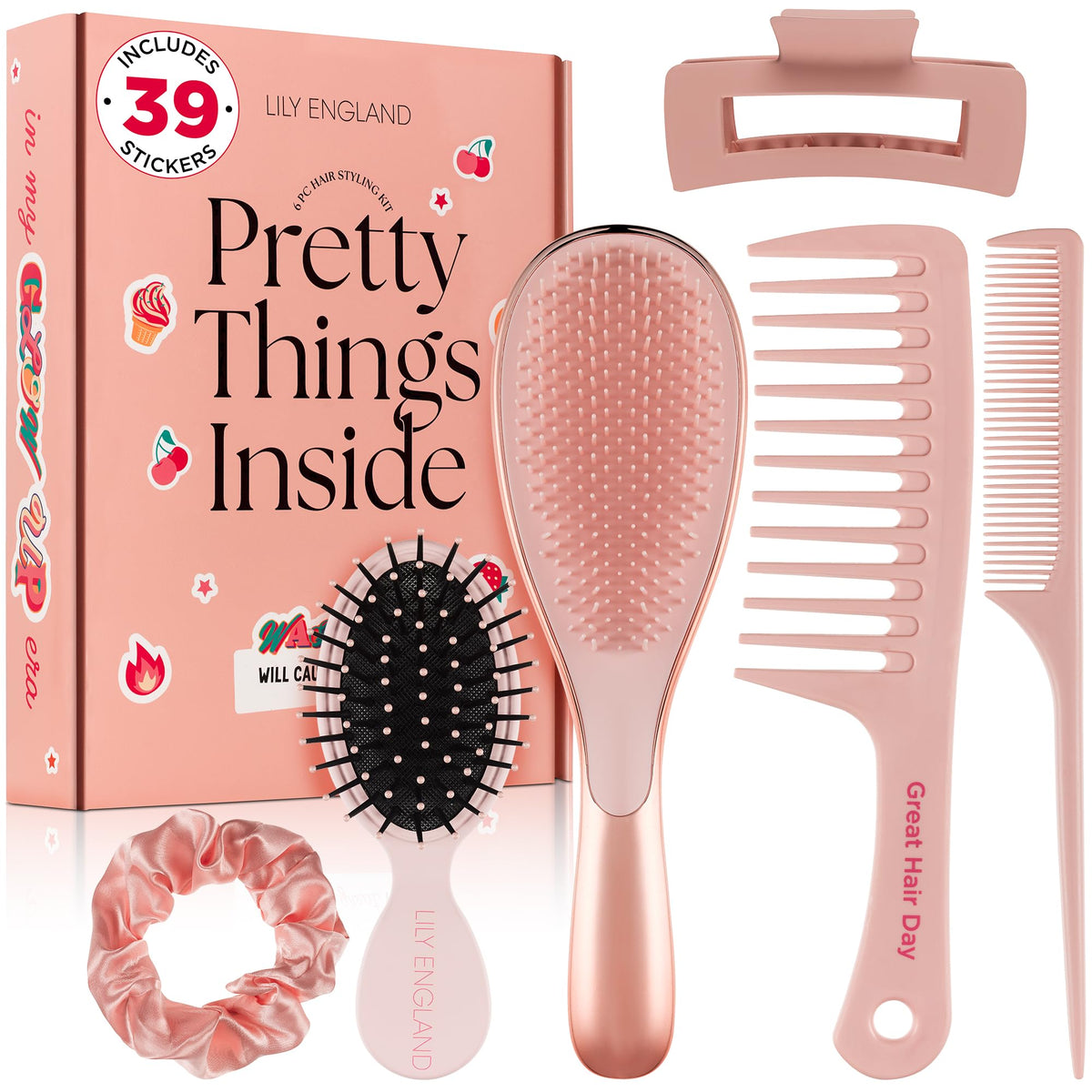 Lily England detangling brush ready to glide through knots for a smooth style